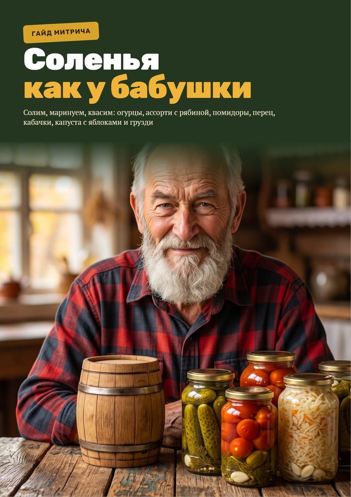 Обложка тетрадки «Соленья как у бабушки»
