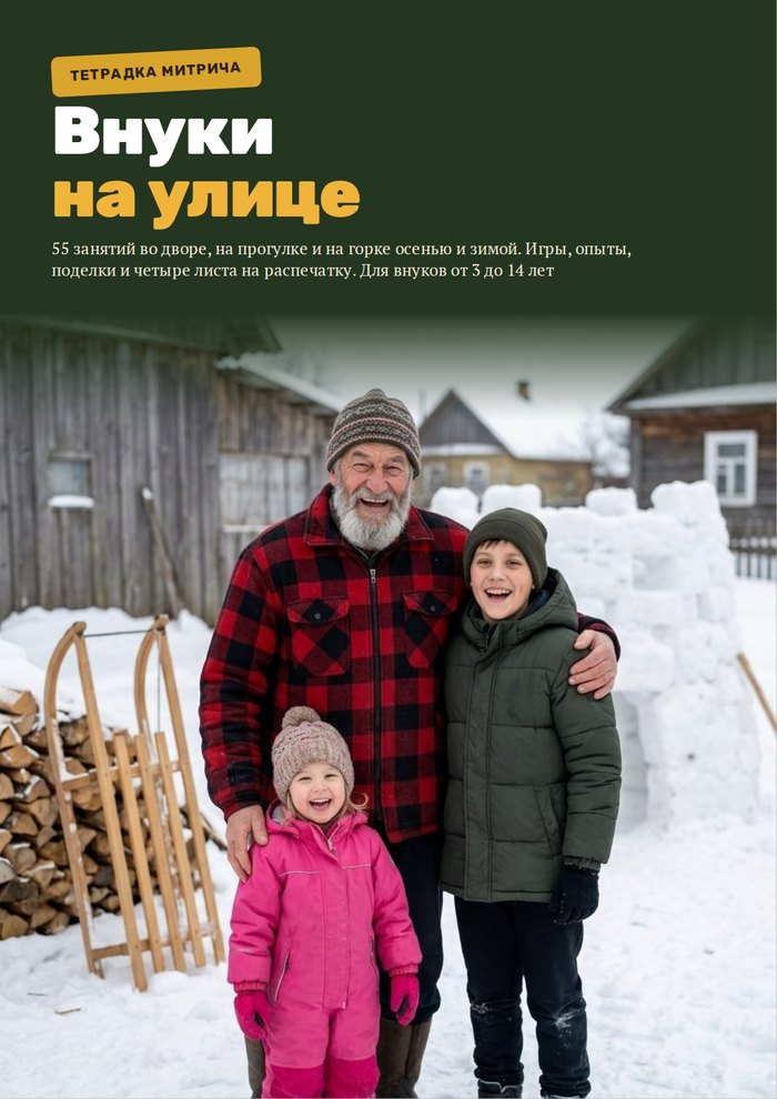 Обложка тетрадки «Внуки на улице»