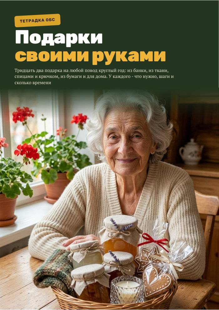 Обложка тетрадки «Подарки своими руками: 30+ идей»
